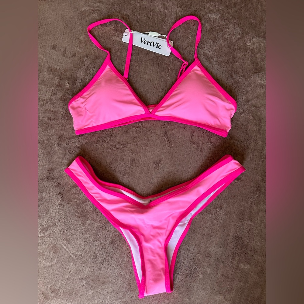 { Pink Triangle Bikini Set - NWT }
